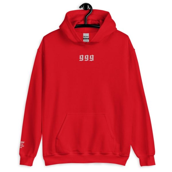 Embroidered 999 Angel Number Unisex Hoodie - Image 7