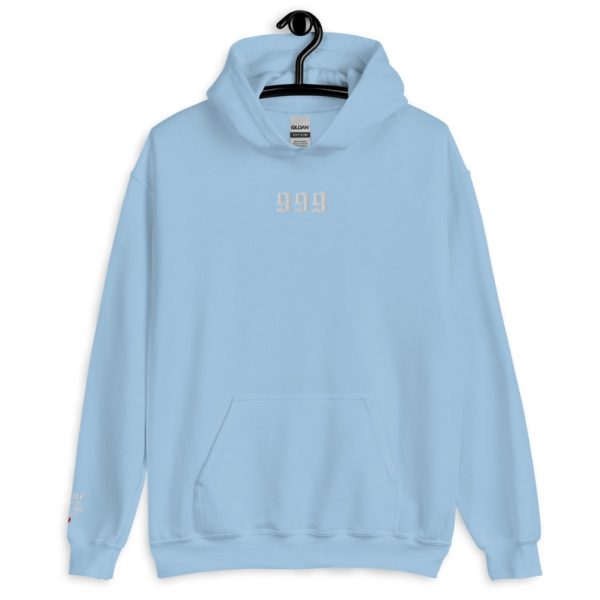 Embroidered 999 Angel Number Unisex Hoodie - Image 4