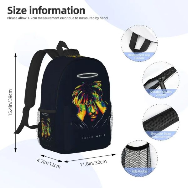 Juice WRLD Trapped In My Head Backpack for Students, Boys, Girls, and Music Fans