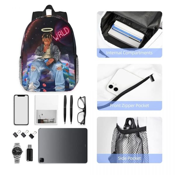 Juice WRLD streetwear backpack for students, boys and girls – school bag and laptop shoulder bag