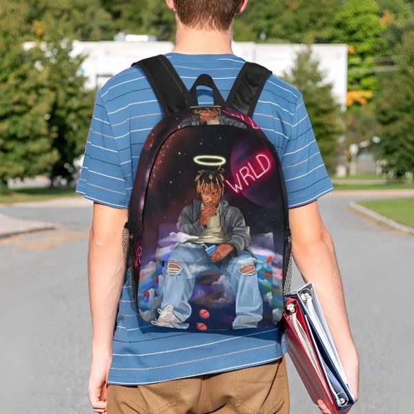 Juice WRLD streetwear backpack for students, boys and girls – school bag and laptop shoulder bag