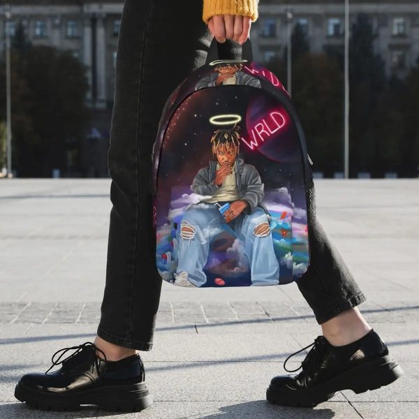 Juice WRLD streetwear backpack for students, boys and girls – school bag and laptop shoulder bag
