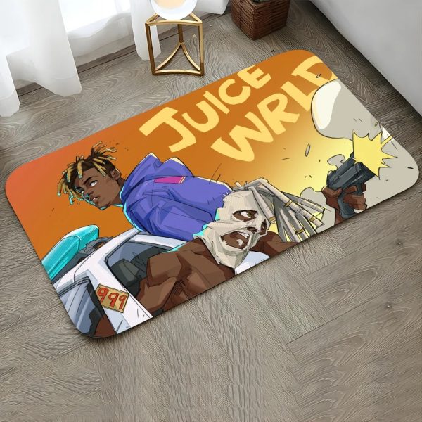 Juice WRLD floor mat non-slip rug for bathroom and kitchen – perfect music-themed home decor for fans