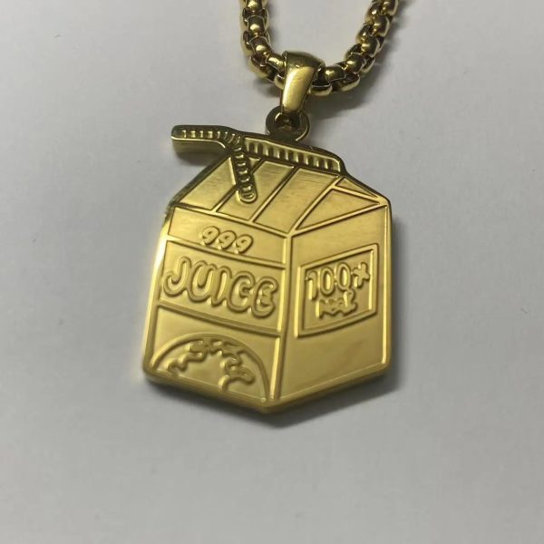 Juice WRLD necklace stainless steel rapper chain pendant for men and women 19.69 inches