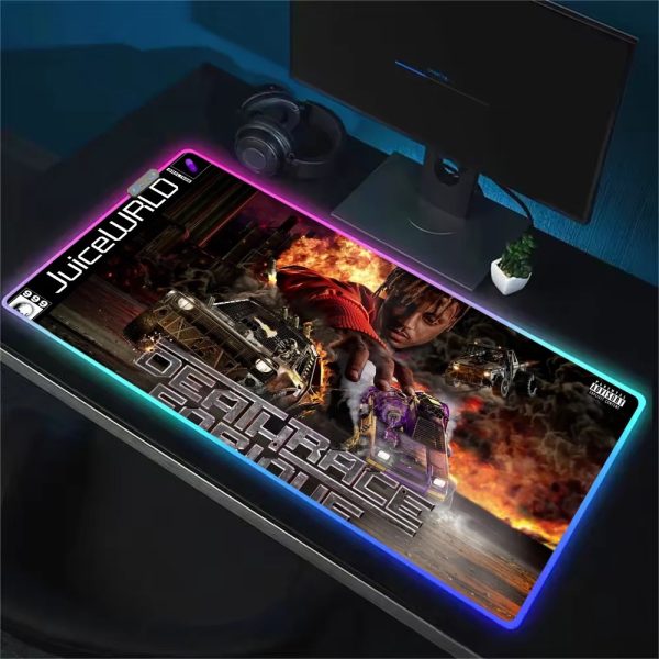 Juice WRLD LED RGB luminous gaming mat for desk setups