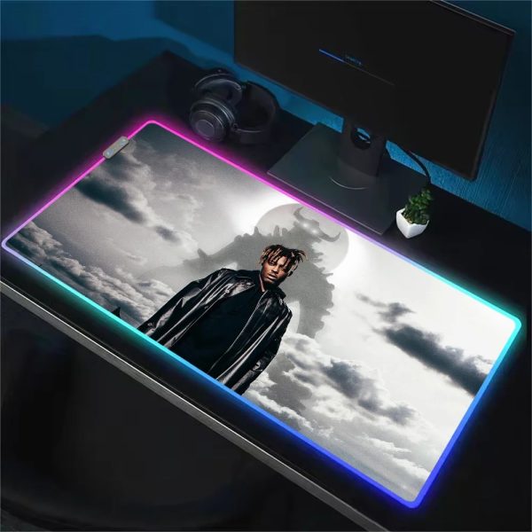 Juice WRLD merch RGB desk mat with vibrant LED light