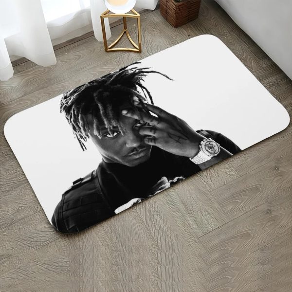 Juice WRLD floor mat non-slip rug for bathroom and kitchen – perfect music-themed home decor for fans