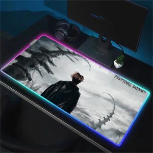 Juice WRLD RGB gaming mouse pad with non-slip rubber and LED glow