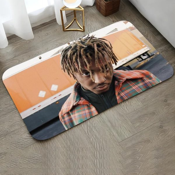 Juice WRLD floor mat non-slip rug for bathroom and kitchen – perfect music-themed home decor for fans