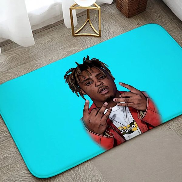 Juice WRLD doormat with printed graphics for fans – ideal for kitchen, bathroom, or home entrance
