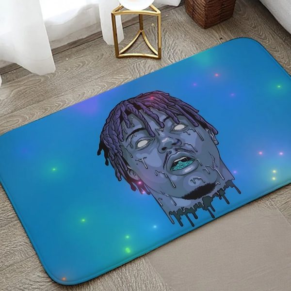 Juice WRLD doormat with printed graphics for fans – ideal for kitchen, bathroom, or home entrance