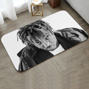 Non-slip Juice WRLD rug for music fans – modern bathroom or corridor floor mat with bold artist design